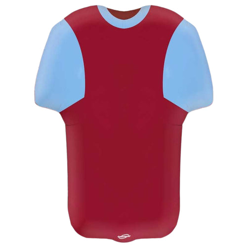 24"/ 61cm CLARET & BLUE SPORTS SHIRT SUPERSHAPE FOIL BALLOON