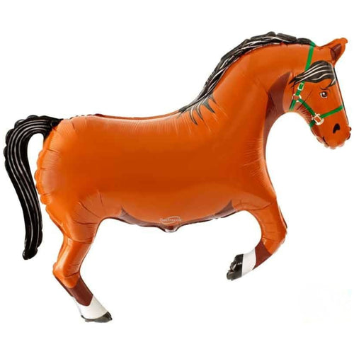 35"/ 89cm BROWN HORSE SUPERSHAPE FOIL BALLOON