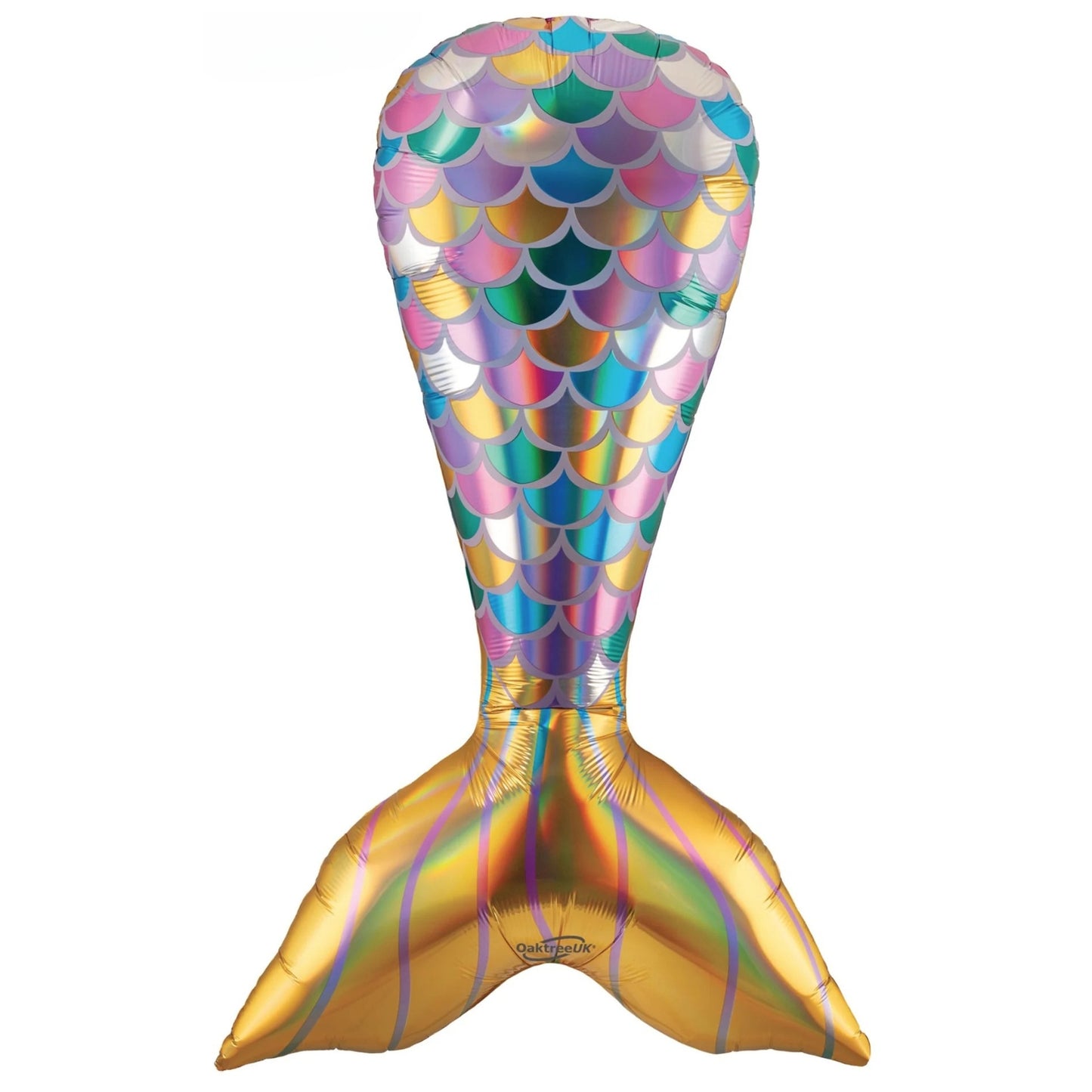37"/ 94cm IRIDESCENT MERMAID TAIL SUPERSHAPE FOIL BALLOON