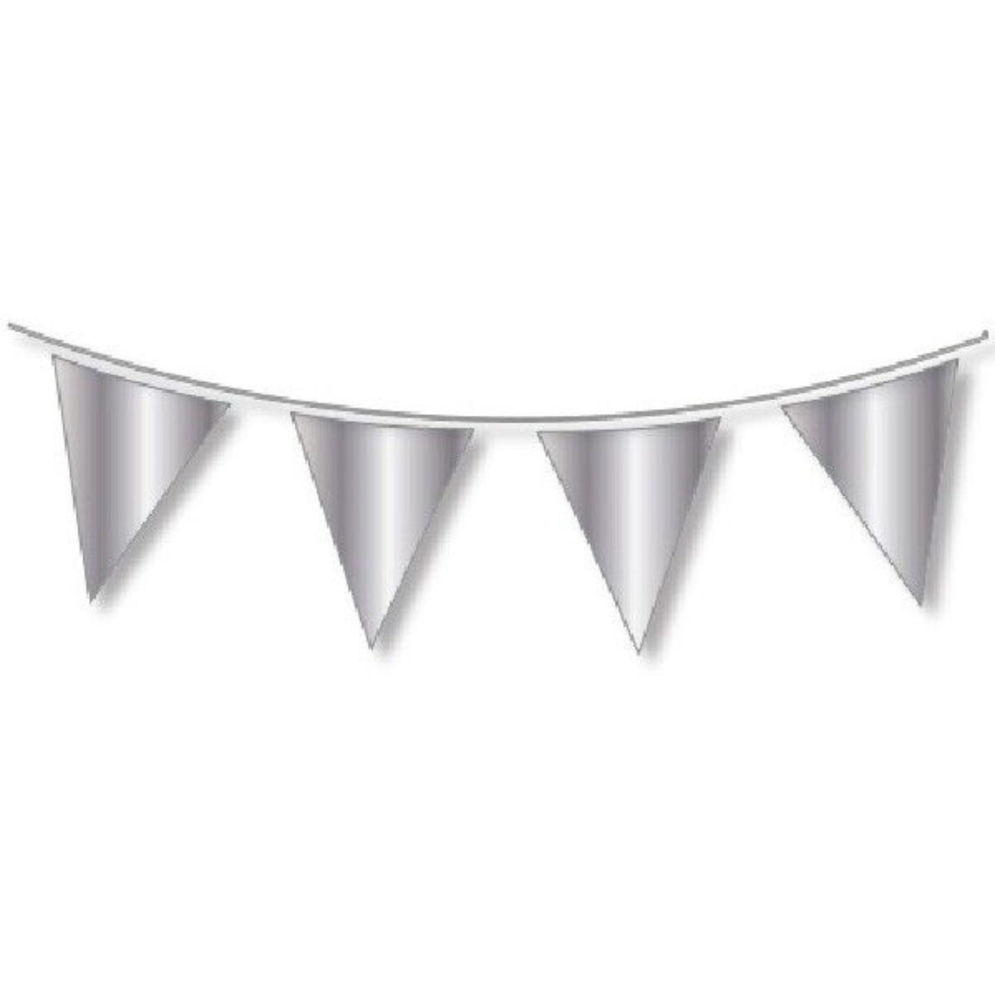 10m METALLIC SILVER BUNTING (20 FLAGS)