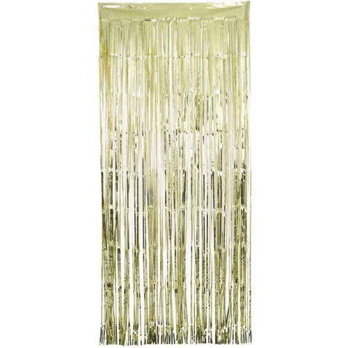 90cm x 2.4m METALLIC GOLD FOIL TINSEL DOOR CURTAIN