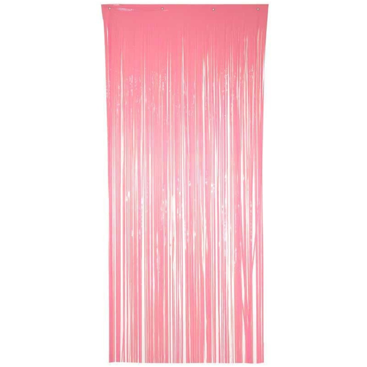 90cm x 2.4m PASTEL PINK FOIL TINSEL DOOR CURTAIN