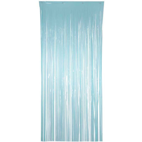 90cm x 2.4m PASTEL BLUE FOIL TINSEL DOOR CURTAIN
