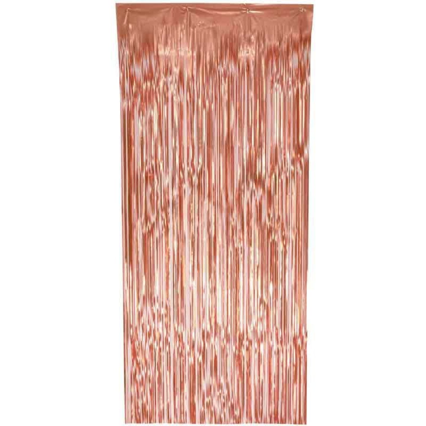 90cm x 2.4m MATTE METALLIC ROSE GOLD FOIL TINSEL DOOR CURTAIN