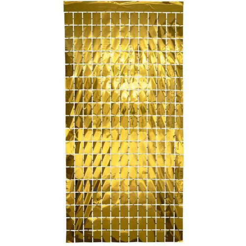 METALLIC GOLD RECTANGLE FOIL BACKDROP (1m x 2m)
