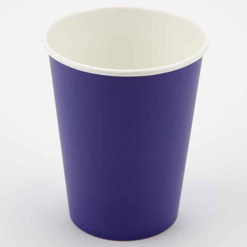 DEEP PURPLE PAPER CUPS (266ml - 8 PACK)