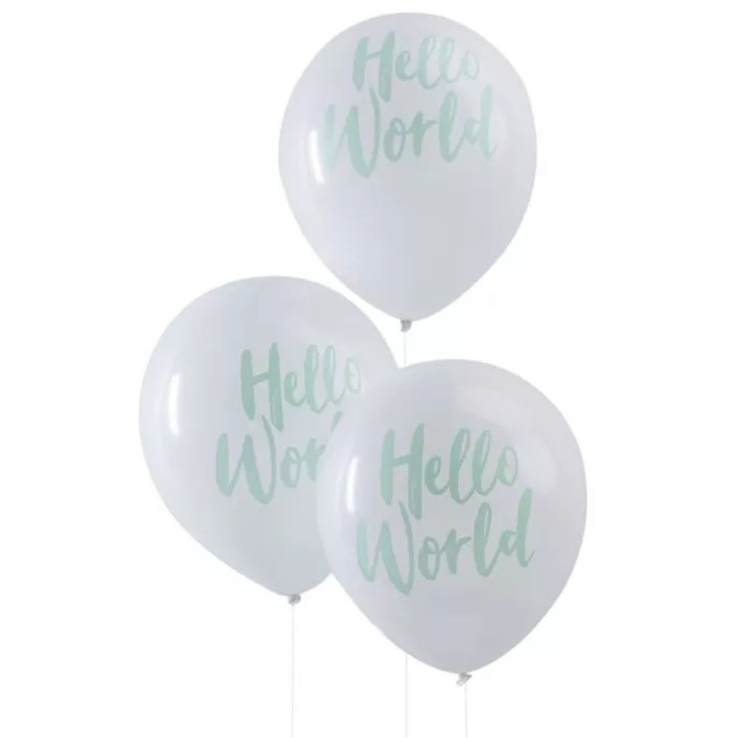 12"/ 30cm HELLO WORLD 10 PACK LATEX BALLOONS FOIL BALLOON