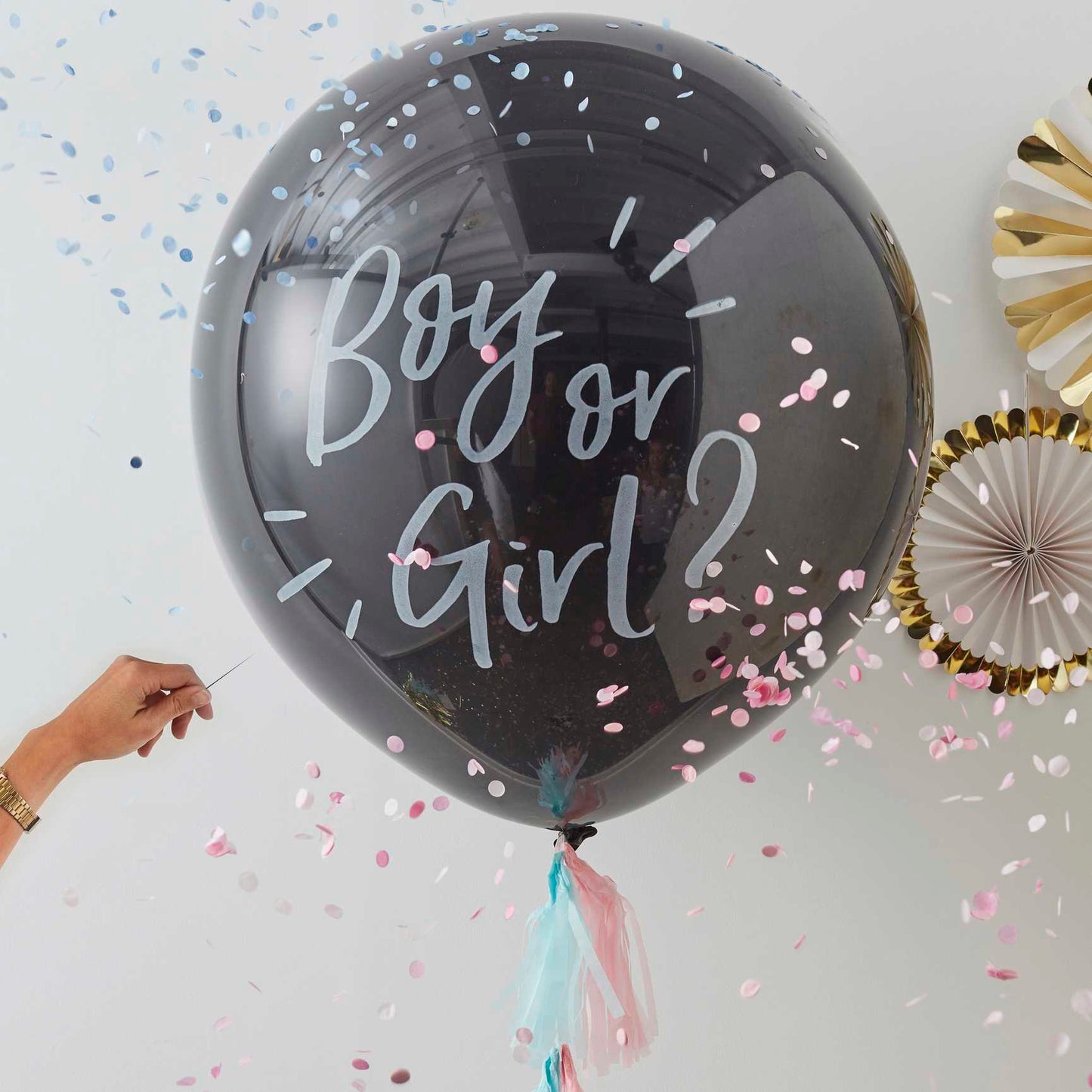 36"/ 91cm GENDER REVEAL GIANT ROUND FOIL BALLOON