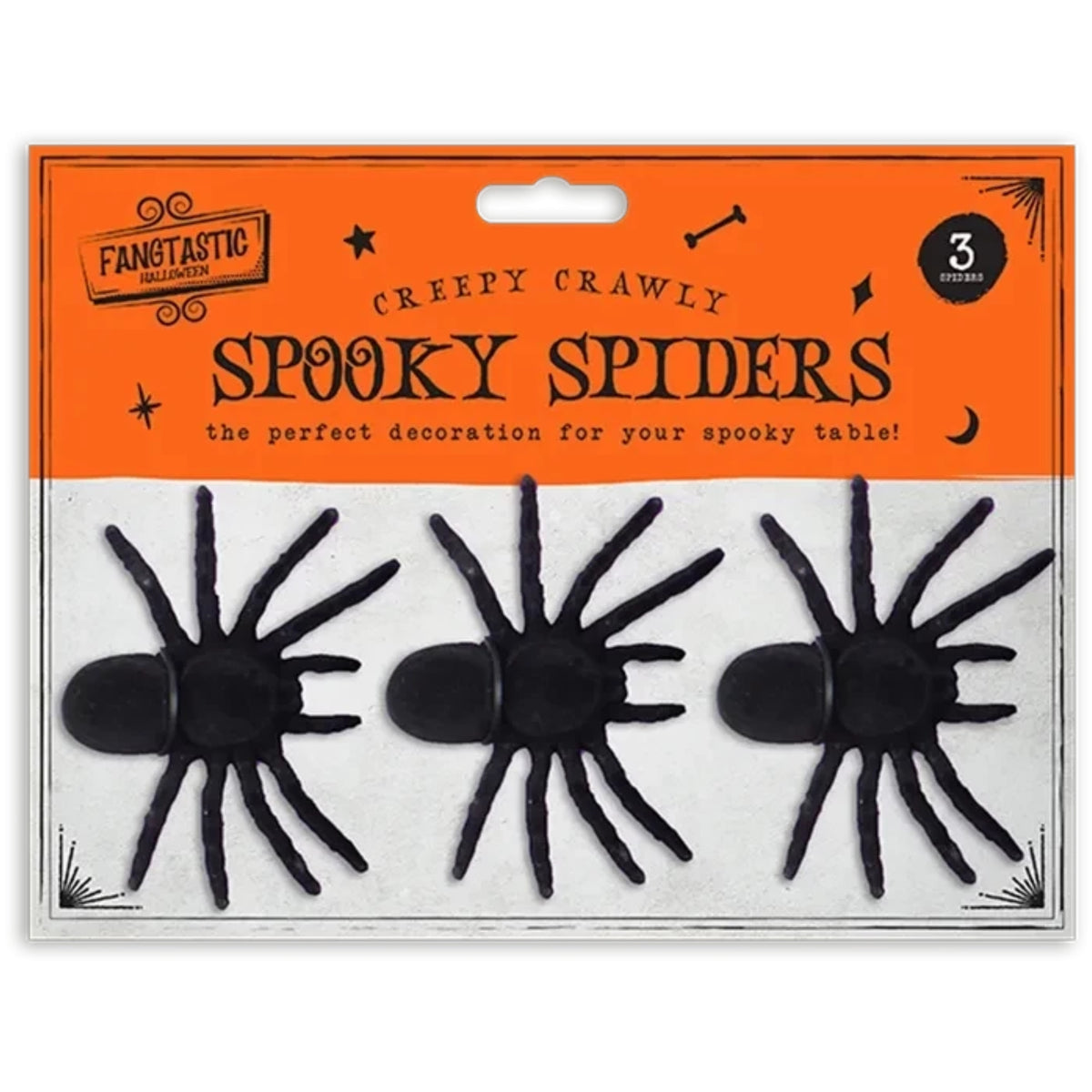 HALLOWEEN SPOOKY SPIDERS DECORATION (3 PACK)