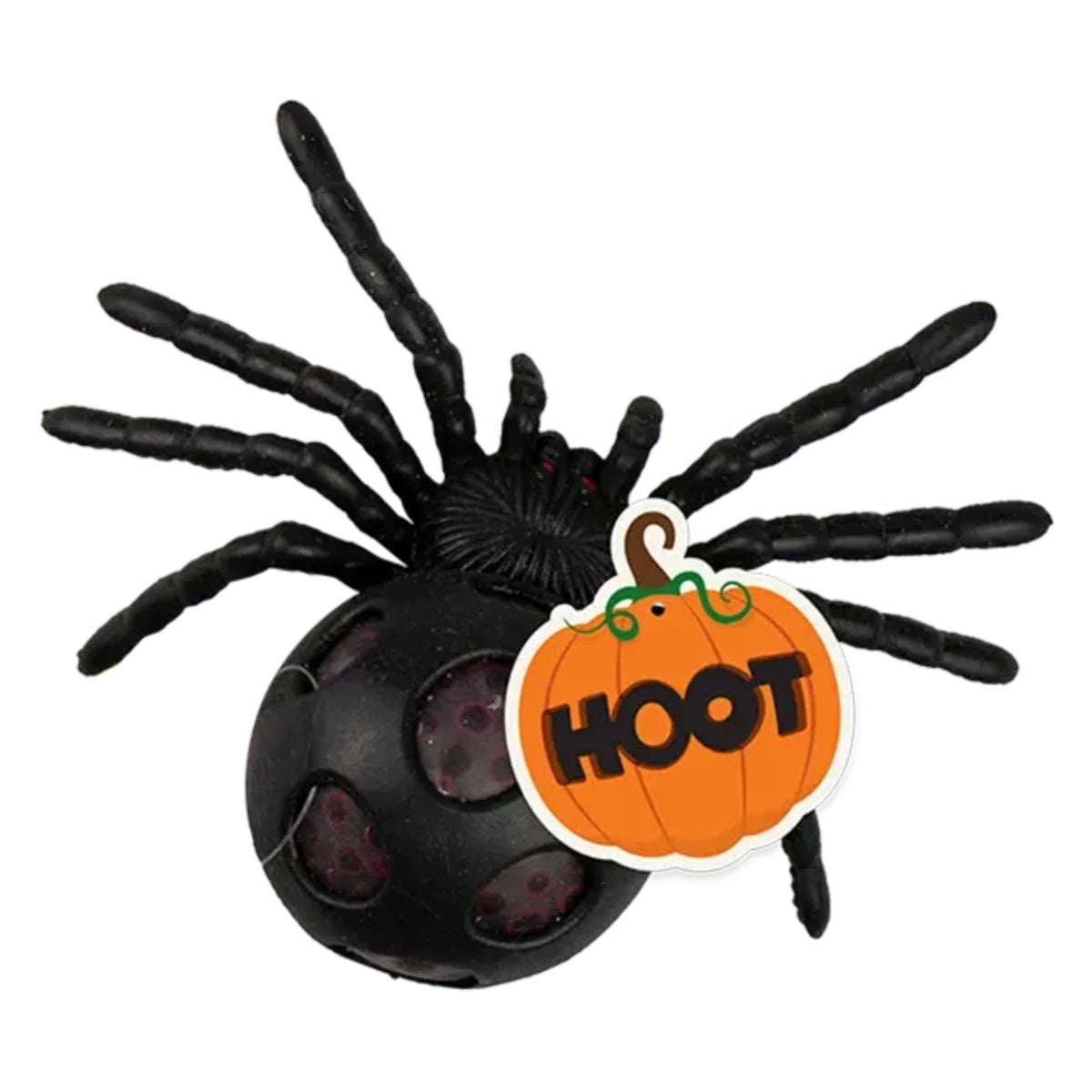 BLACK NEON BEAD SQUISHY SPIDER