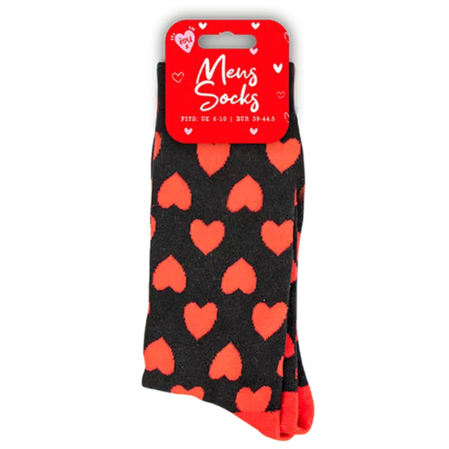 MEN'S VALENTINE'S SOCKS, One Size, UK 6-10