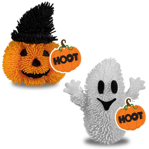 HALLOWEEN LIGHT UP SQUISHY TOY (2 ASSORTED DESIGNS)