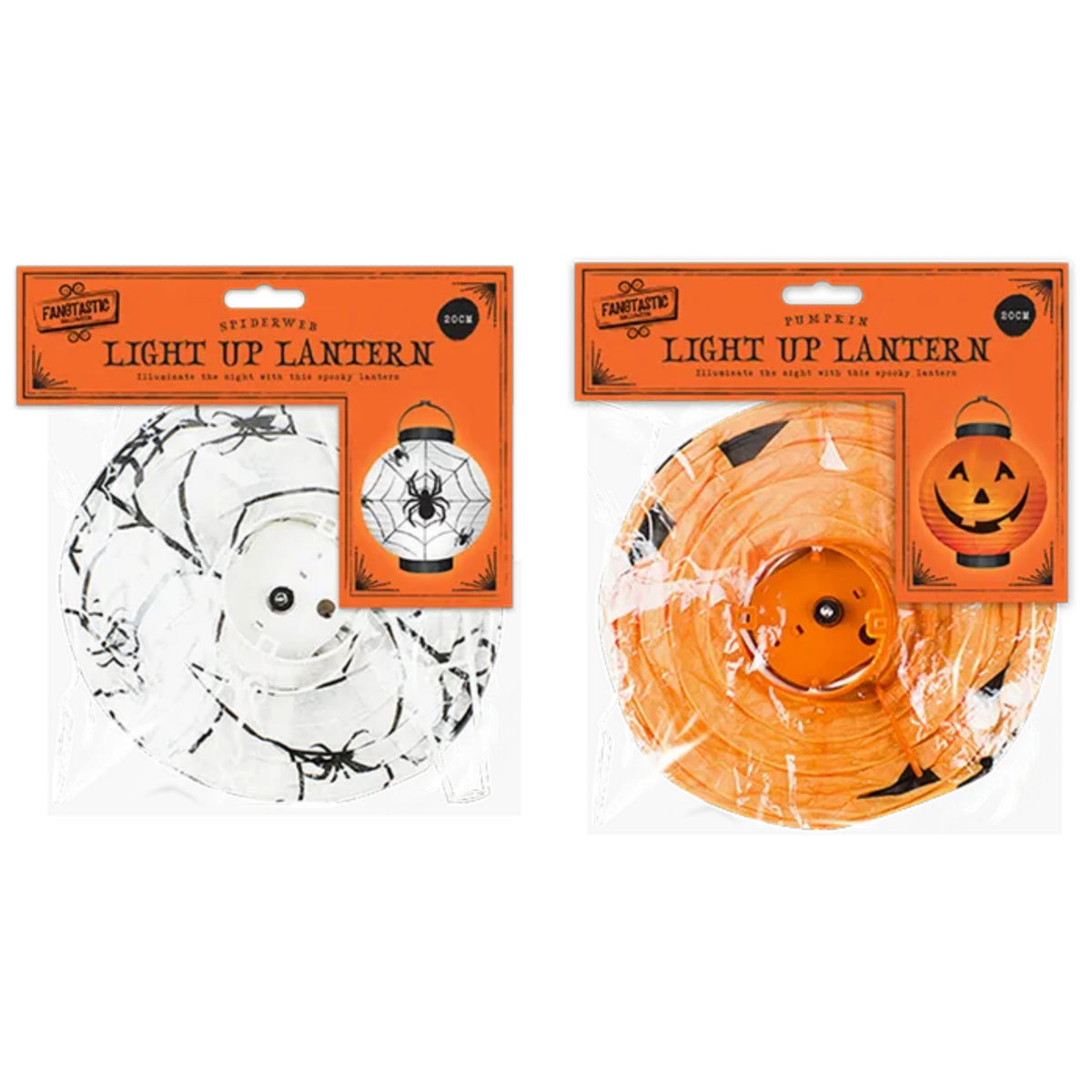 HALLOWEEN LIGHT UP INDOOR LANTERN (2 ASSORTED DESIGNS, BATTERIES NOT INCLUDED)
