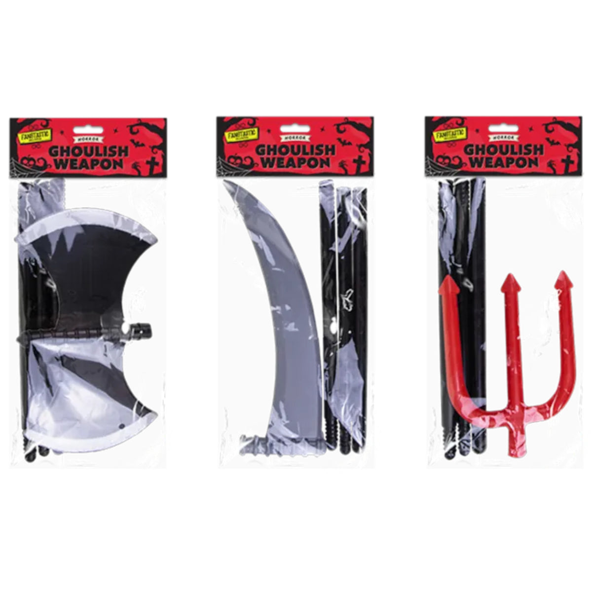 GHOULISH TOY WEAPON (3 ASSORTED DESIGNS - TRIDENT / AXE / SCYTHE)