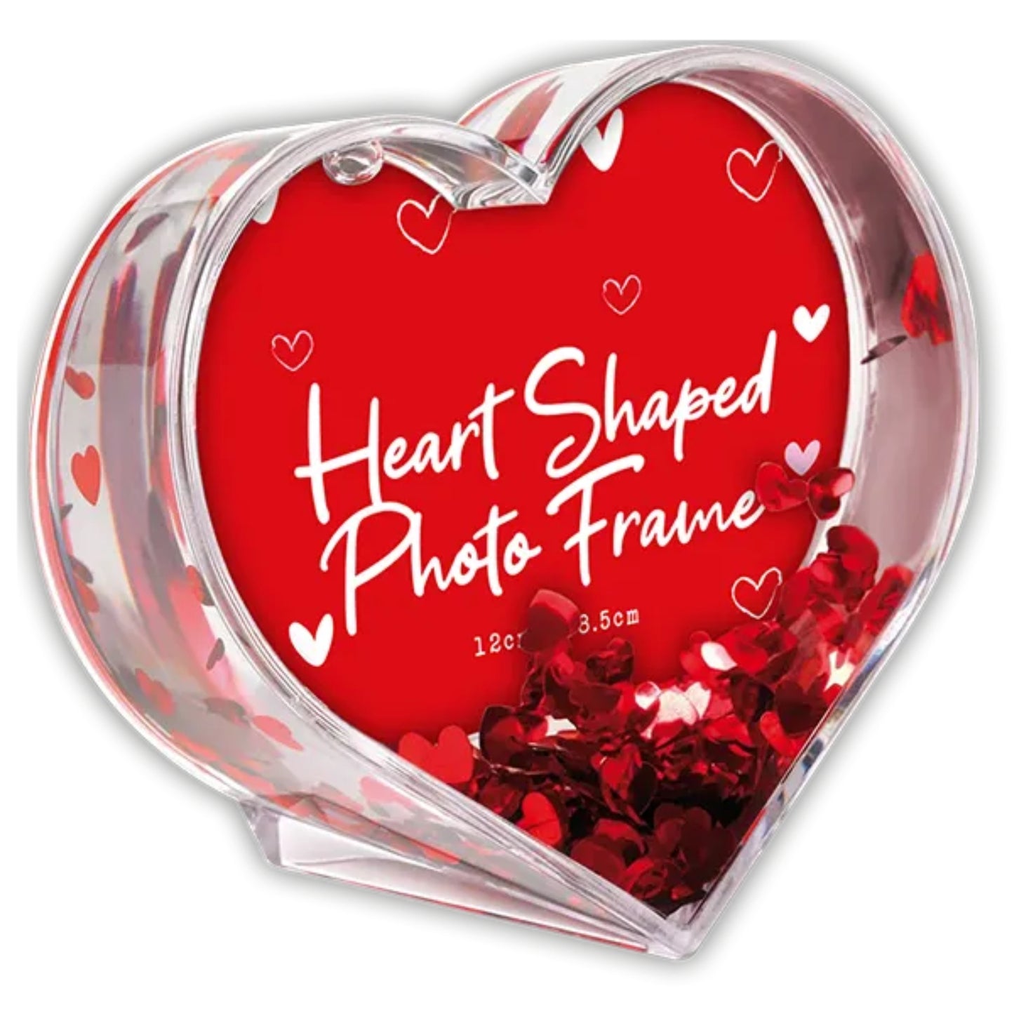 9.5cm GLITTER HEART PHOTO FRAME