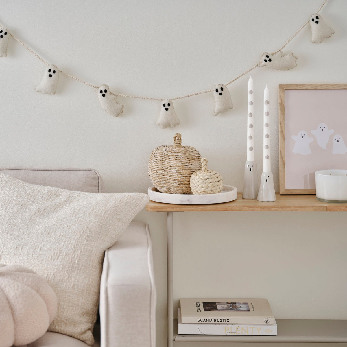 FELT GHOST HALLOWEEN BUNTING (2m)