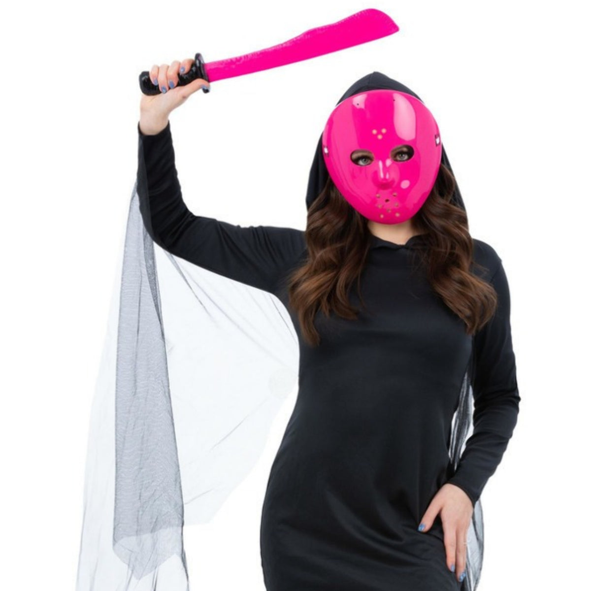 PINK HOCKEY MASK & MACHETE KIT