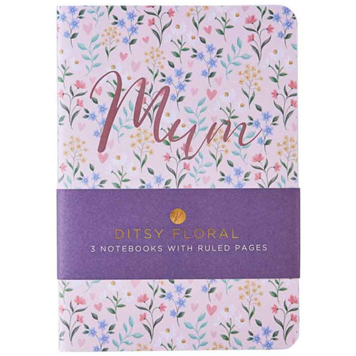 DITSY FLORAL MOTHER'S DAY A6 NOTEBOOK (PACK OF 3)