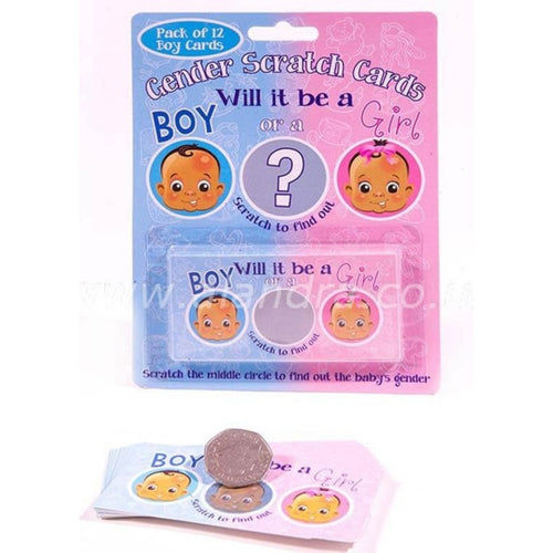 BABY SHOWER 'IT'S A BOY' SCRATCH CARDS (12 PACK)