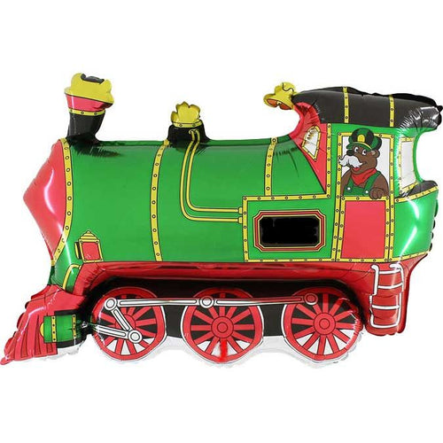 30"/ 76cm GREEN TRAIN SUPERSHAPE FOIL BALLOON