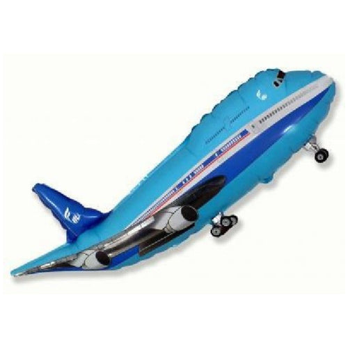 30"/ 76cm BLUE AEROPLANE SUPERSHAPE FOIL BALLOON