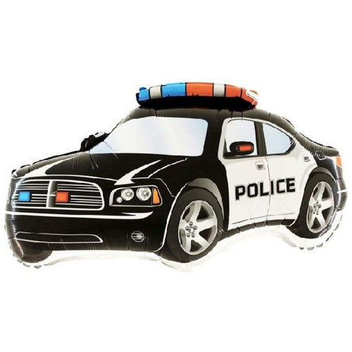 31"/ 79cm BLACK POLICE CAR SUPERSHAPE FOIL BALLOON
