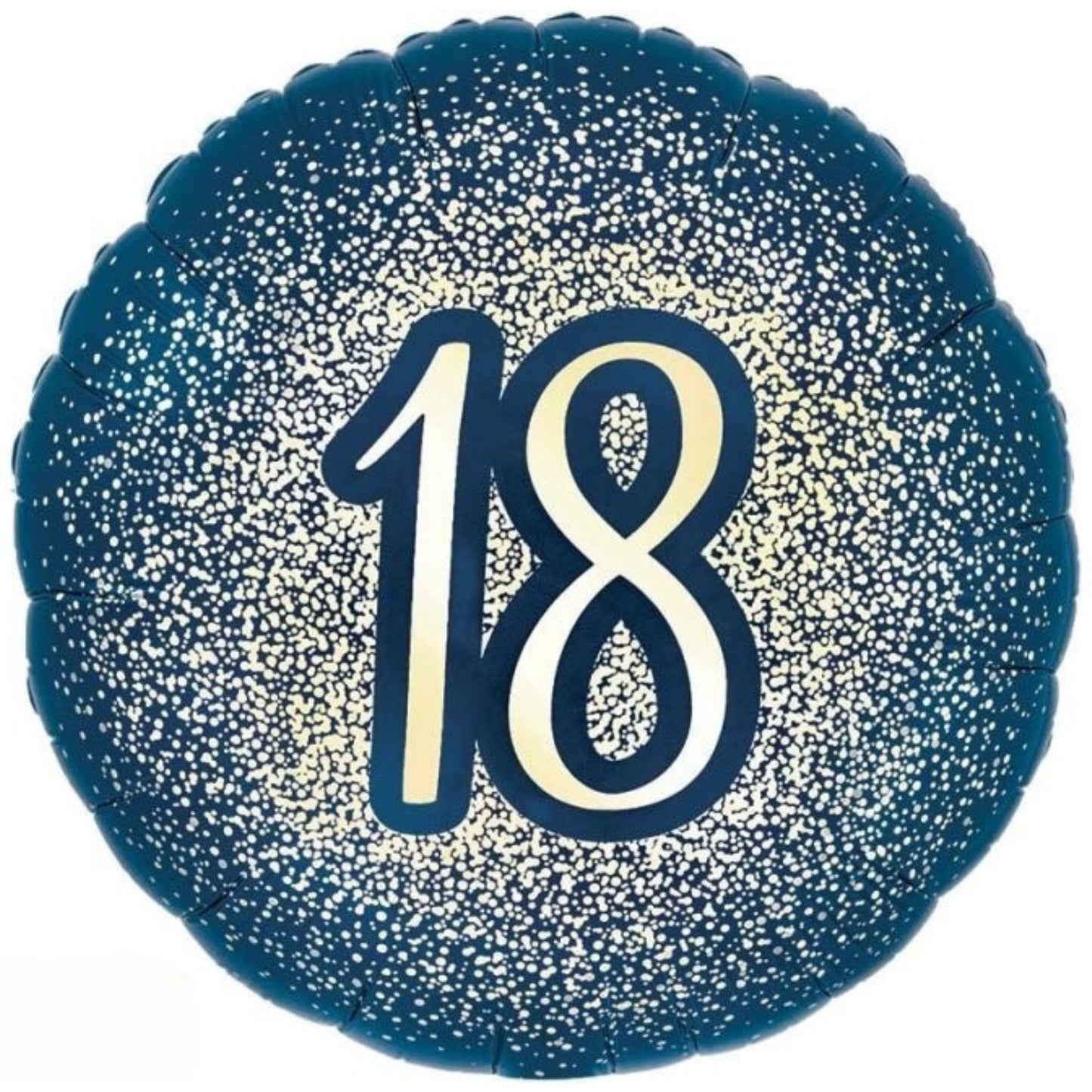 18"/ 46cm NAVY GLITTER BIRTHDAY "18" ROUND FOIL BALLOON