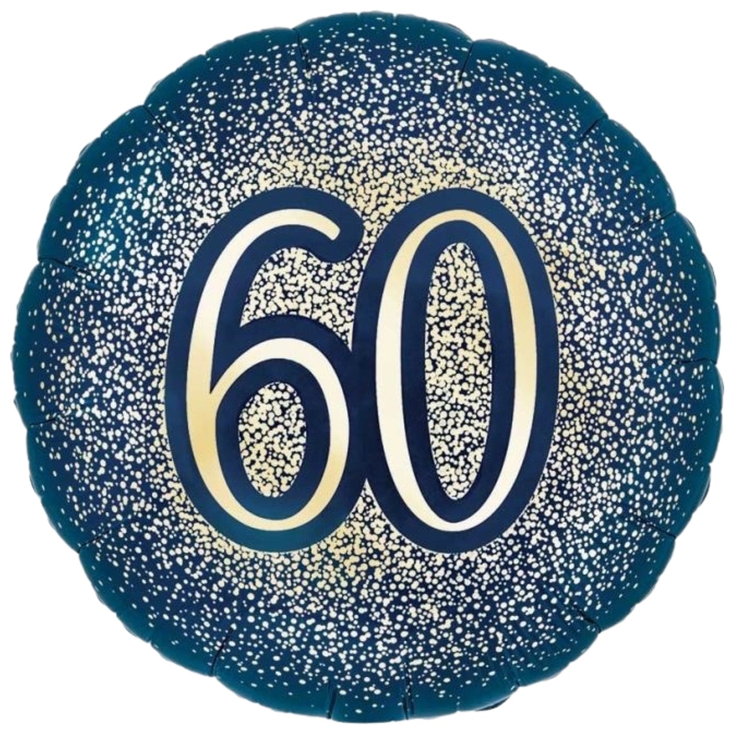 18"/ 46cm NAVY GLITTER BIRTHDAY "60" ROUND FOIL BALLOON