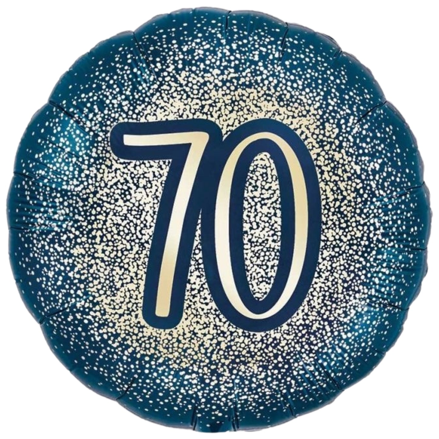 18"/ 46cm NAVY GLITTER BIRTHDAY "70" ROUND FOIL BALLOON