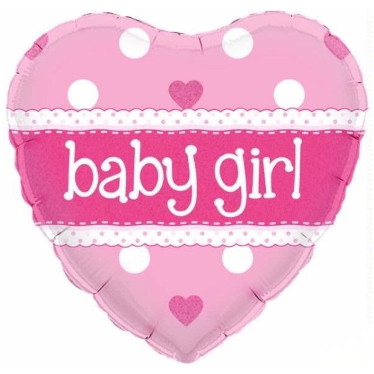 18"/ 46cm ITS A GIRL PASTEL HEART FOIL BALLOON