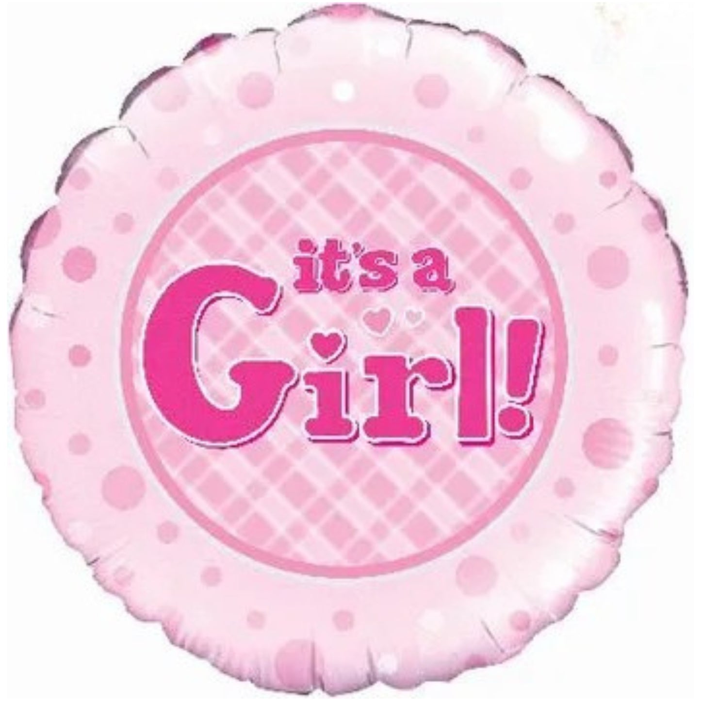 18"/ 46cm  ITS A GIRL ROUND FOIL BALLOON