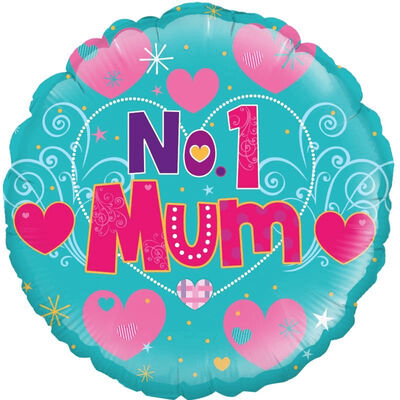 18"/ 46cm N0. 1 MUM ROUND FOIL BALLOON