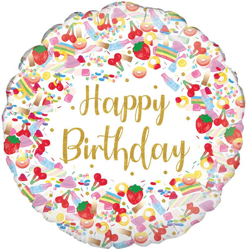 18"/ 46cm PICK N MIX BIRTHDAY ROUND FOIL BALLOON