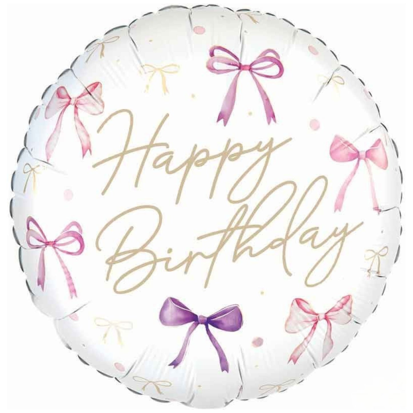 18"/ 46cm BLUSH HAPPY BIRTHDAY ROUND FOIL BALLOON