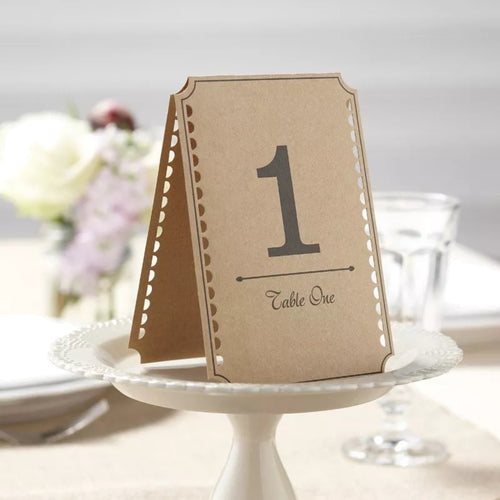 FREE STANDING VINTAGE TABLE NUMBERS (1-12)