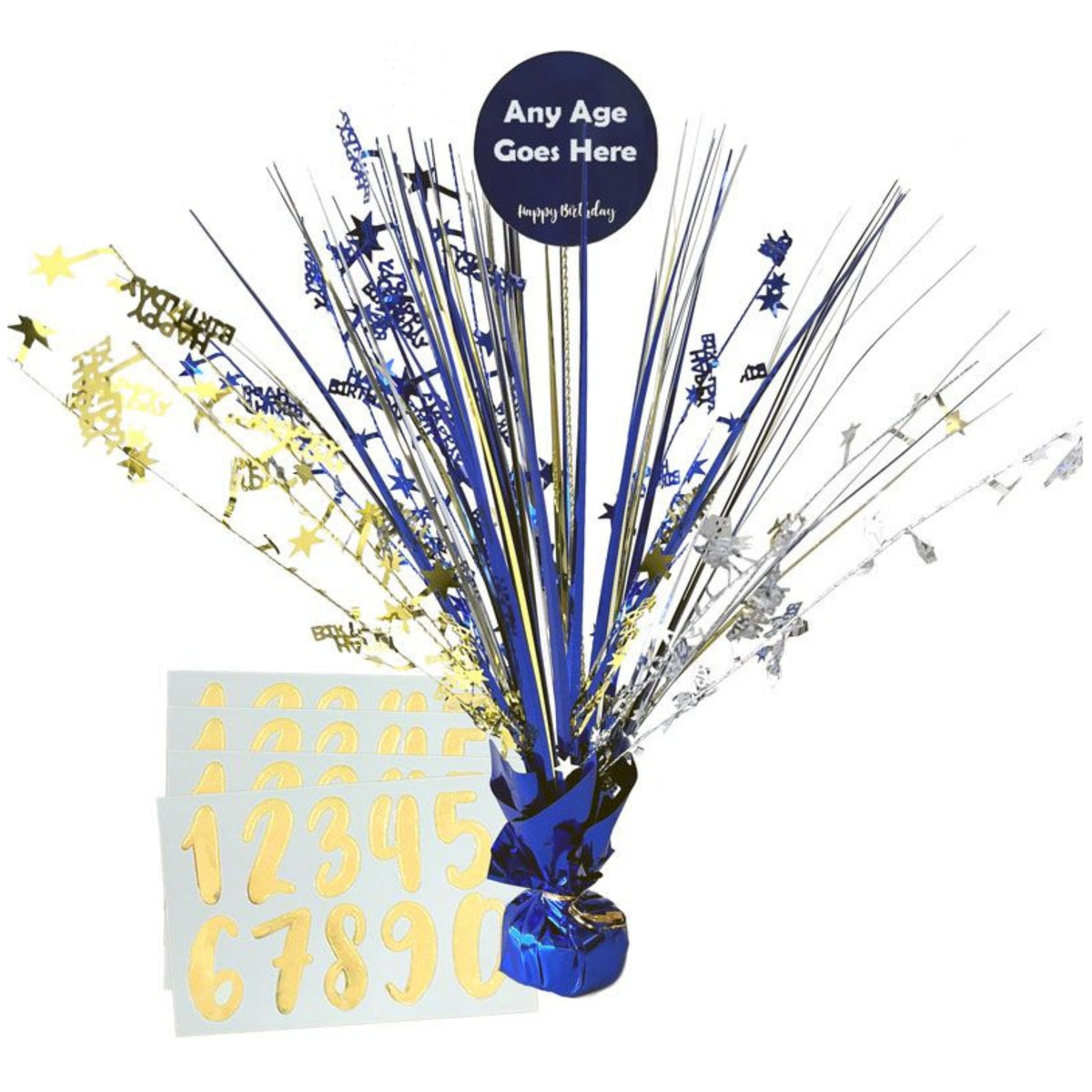 NAVY PERSONALISABLE CENTRE PIECE FOR ANY AGE