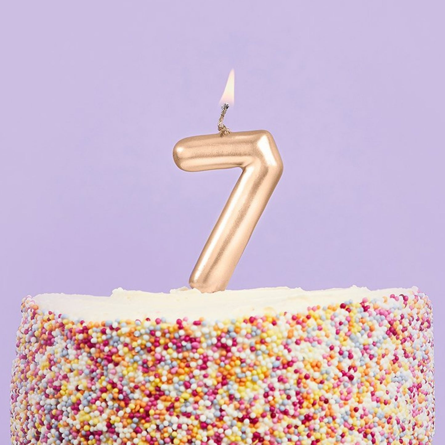 3"/ 8cm GOLD NUMBER '7' CANDLE