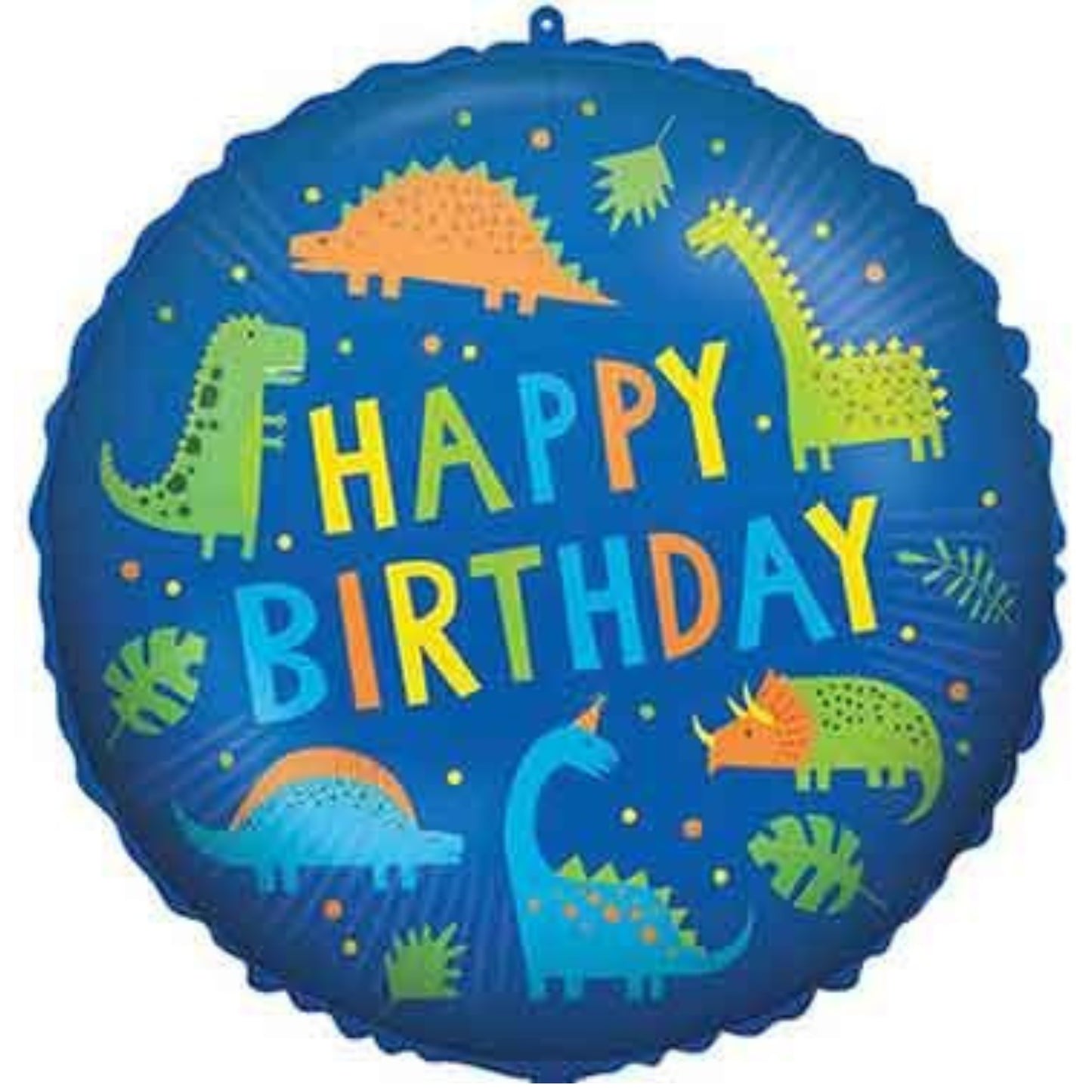 18"/ 46cm HAPPY BIRTHDAY DINOSAURS ROUND FOIL BALLOON