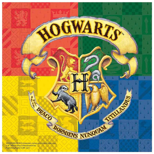 HARRY POTTER HOGWARTS HOUSES NAPKINS (20 PACK)