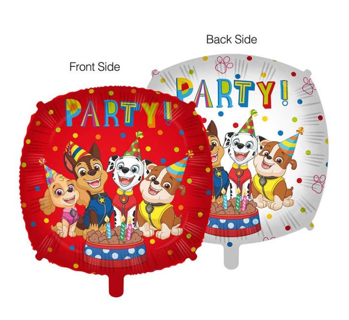 18"/ 46cm PAW PATROL PARTY DOUBLE-SIDED SQUARE FOIL BALLOON