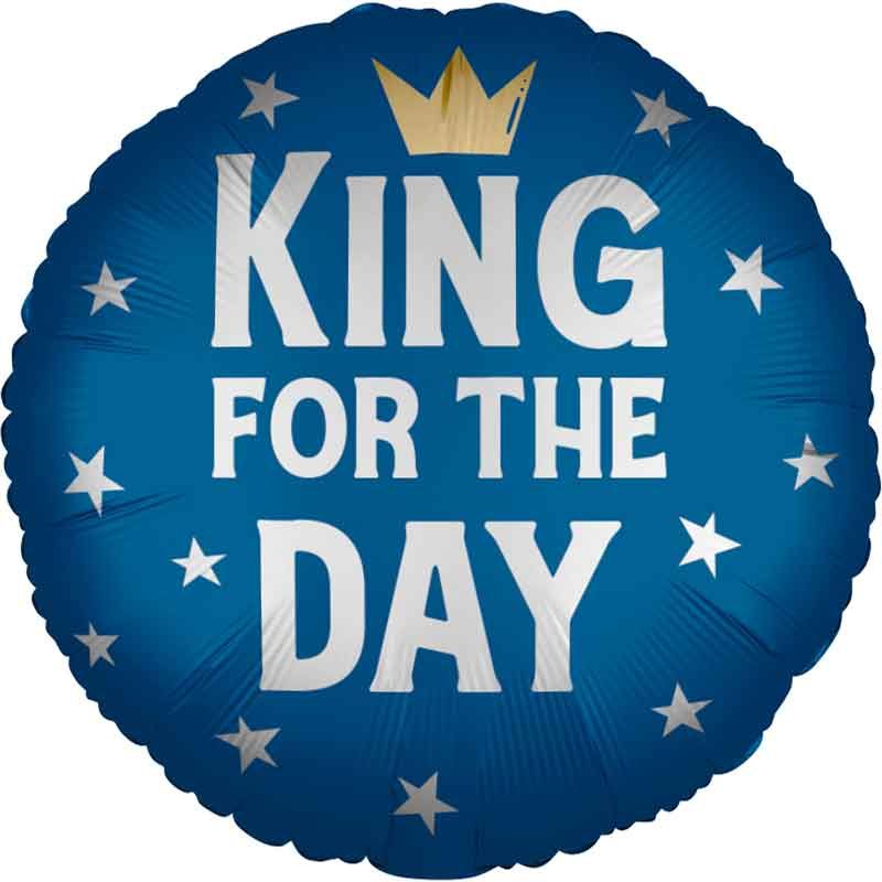 18"/ 46cm "KING FOR THE DAY" ROUND FOIL BALLOON