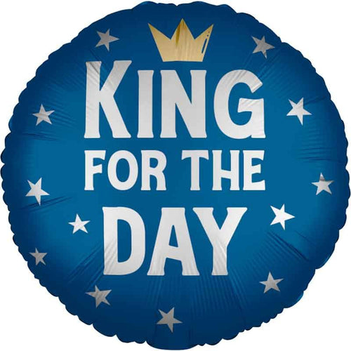 18"/ 46cm "KING FOR THE DAY" ROUND FOIL BALLOON