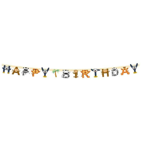 ZOO ANIMALS "HAPPY BIRTHDAY" PAPER BANNER (2m)