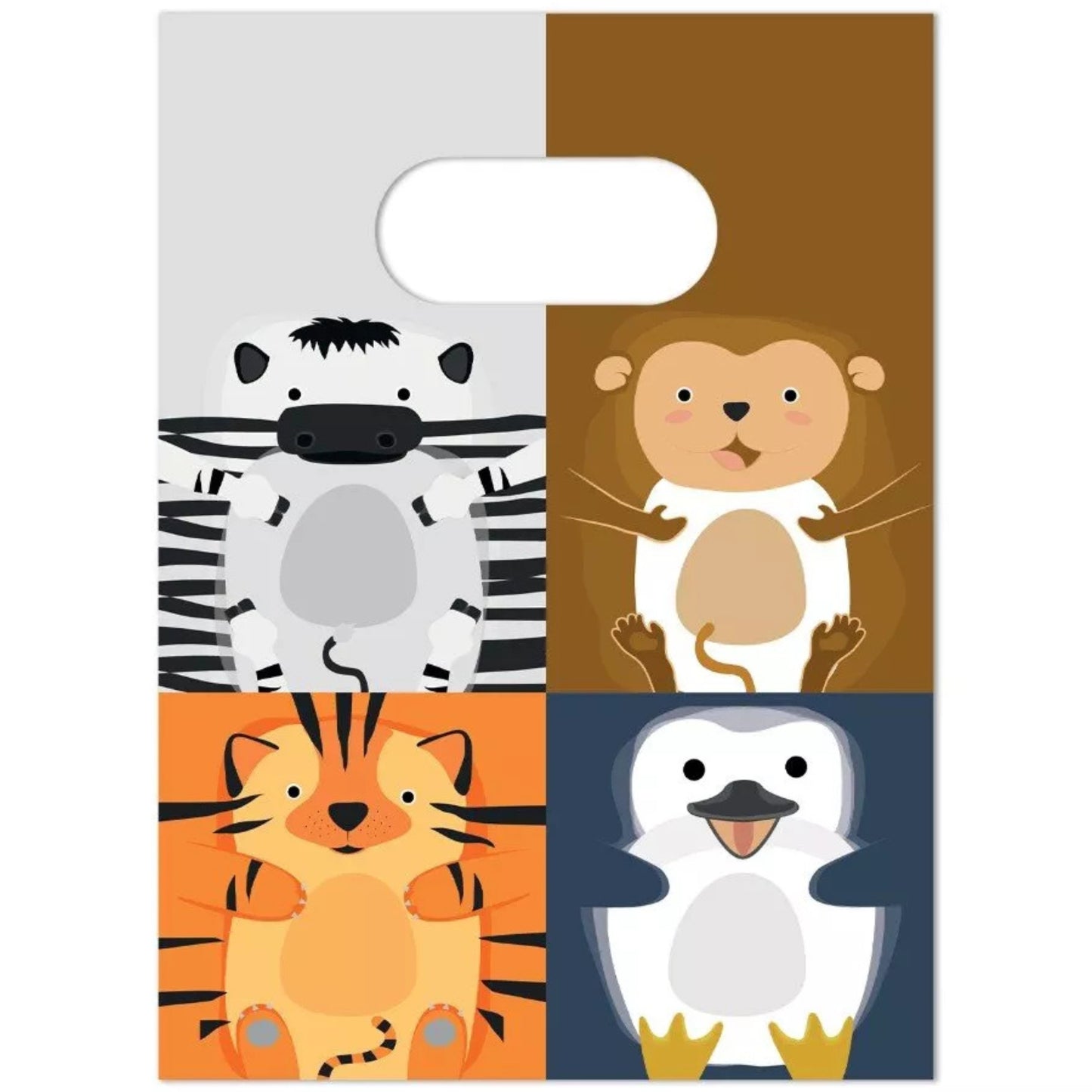 ZOO ANIMALS PAPER PARTY BAGS (4 PACK)
