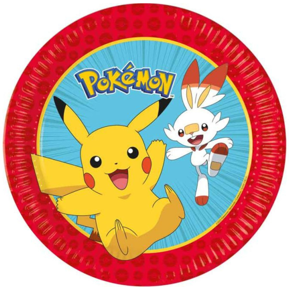 POKEMON PAPER PLATES (23cm - 8 PACK)