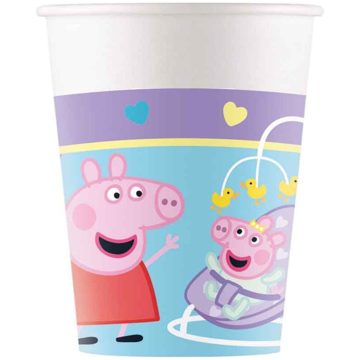 PEPPA PIG MADE WITH LOVE PAPER CUPS (200ml - 8 PACK)