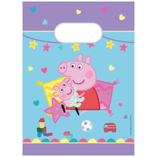 PEPPA PIG MADE WITH LOVE PAPER PARTY BAGS (4 PACK)