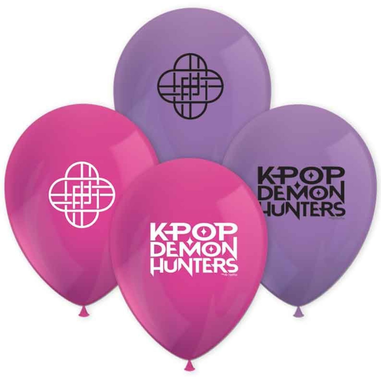 11"/ 27cm K-POP DEMON HUNTERS 8 PACK LATEX BALLOONS