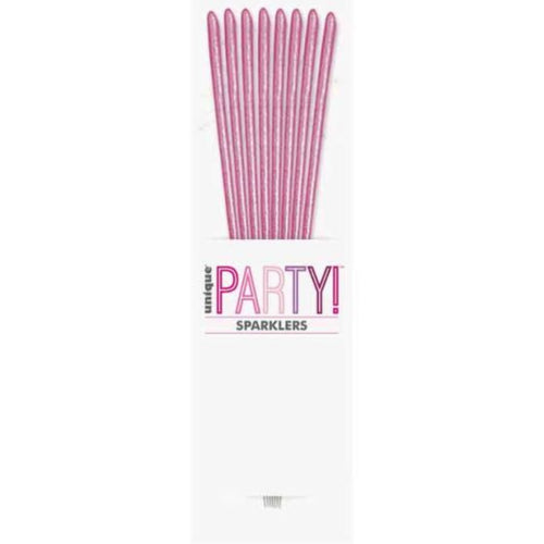 7"/ 18cm PINK GLITZ SPARKLERS CANDLES (8 PACK)