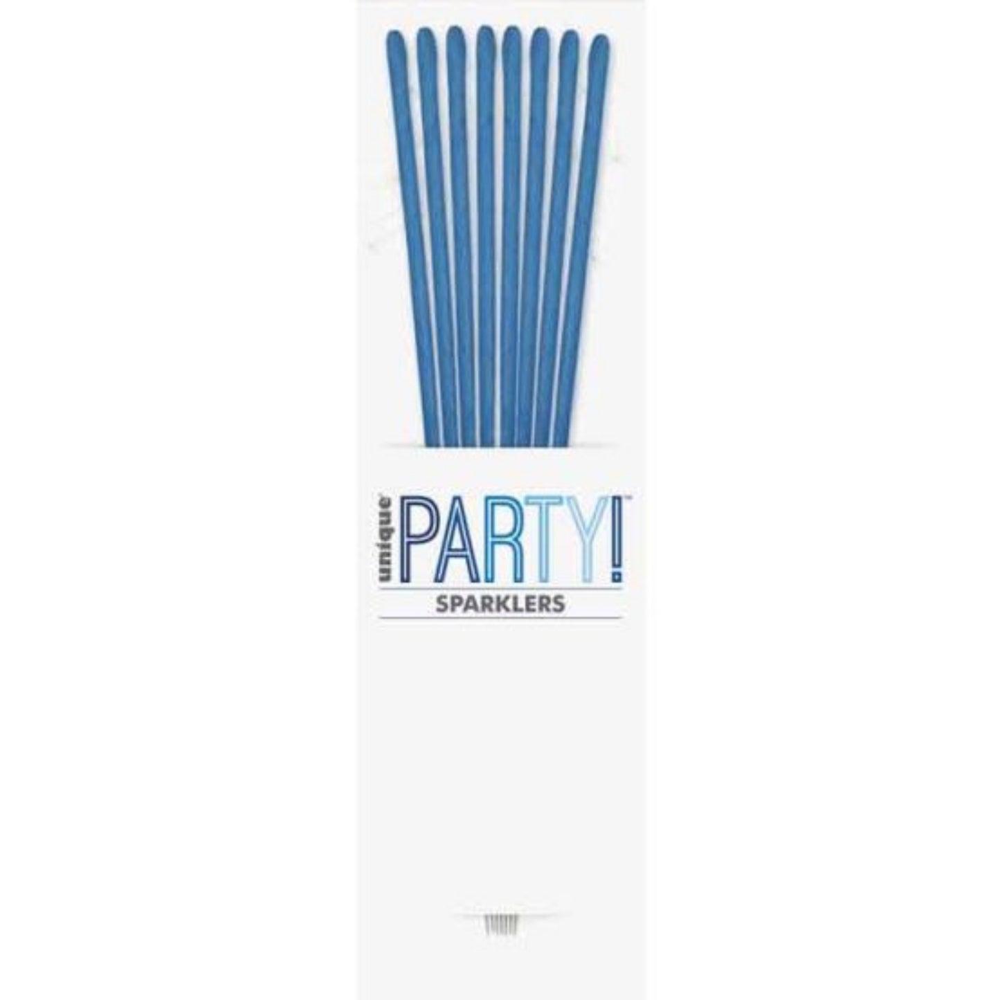 7"/ 18cm BLUE GLITZ SPARKLERS CANDLES (8 PACK)